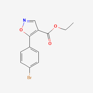 molecular formula C12H10BrNO3 B3266632 Ethyl 5-(4-bromophenyl)isoxazole-4-carboxylate CAS No. 430534-62-6