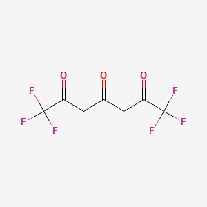 molecular formula C7H4F6O3 B3266653 1,1,1,7,7,7-Hexafluoroheptane-2,4,6-trione CAS No. 43150-54-5