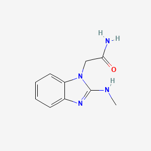 molecular formula C10H12N4O B3266667 2-(2-(Methylamino)-1H-benzo[d]imidazol-1-yl)acetamide CAS No. 43182-02-1