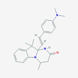 molecular formula C24H29N3O B326668 10a-{2-[4-(dimethylamino)phenyl]vinyl}-4,10,10-trimethyl-3,4,10,10a-tetrahydropyrimido[1,2-a]indol-2(1H)-one 