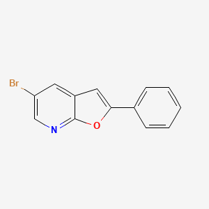 molecular formula C13H8BrNO B3266685 5-Bromo-2-phenylfuro[2,3-b]pyridine CAS No. 431942-30-2