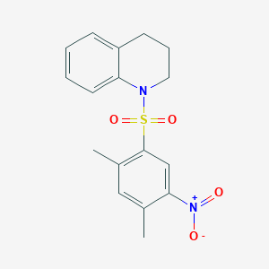 molecular formula C17H18N2O4S B3266711 1-((2,4-Dimethyl-5-nitrophenyl)sulfonyl)-1,2,3,4-tetrahydroquinoline CAS No. 433241-77-1