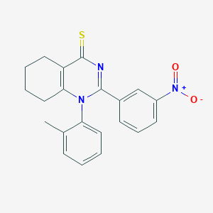 molecular formula C21H19N3O2S B3266718 2-(3-nitrophenyl)-1-(o-tolyl)-5,6,7,8-tetrahydroquinazoline-4(1H)-thione CAS No. 433689-87-3
