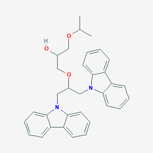 molecular formula C33H34N2O3 B326675 1-[2-(9H-carbazol-9-yl)-1-(9H-carbazol-9-ylmethyl)ethoxy]-3-isopropoxy-2-propanol 
