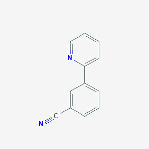 molecular formula C12H8N2 B3266759 3-(Pyridin-2-yl)benzonitrile CAS No. 4350-51-0