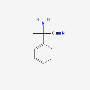 molecular formula C9H10N2 B3266777 2-Amino-2-phenylpropanenitrile CAS No. 4355-46-8