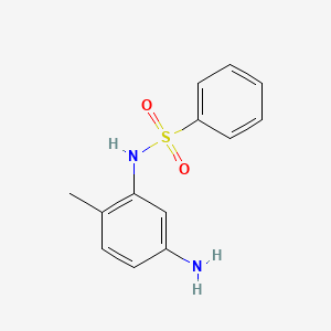 molecular formula C13H14N2O2S B3266793 N-(5-amino-2-methylphenyl)benzenesulfonamide CAS No. 436089-20-2