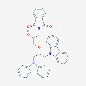 molecular formula C38H31N3O4 B326680 2-{3-[2-(9H-carbazol-9-yl)-1-(9H-carbazol-9-ylmethyl)ethoxy]-2-hydroxypropyl}-1H-isoindole-1,3(2H)-dione 