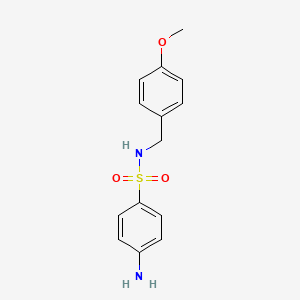 molecular formula C14H16N2O3S B3266805 4-Amino-N-(4-methoxybenzyl)benzenesulfonamide CAS No. 436091-90-6