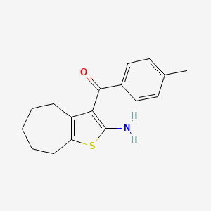 3-(4-methylbenzoyl)-4H,5H,6H,7H,8H-cyclohepta[b]thiophen-2-amine