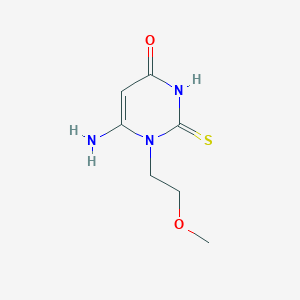 molecular formula C7H11N3O2S B3266815 6-amino-1-(2-methoxyethyl)-2-thioxo-2,3-dihydropyrimidin-4(1H)-one CAS No. 436094-96-1