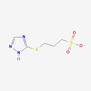 molecular formula C5H8N3O3S2- B326683 3-(1H-1,2,4-triazol-3-ylsulfanyl)propane-1-sulfonate 