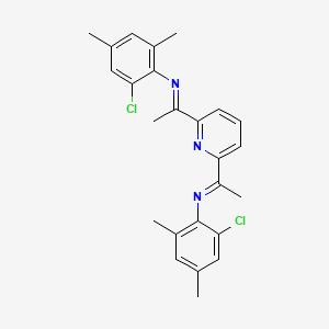 molecular formula C25H25Cl2N3 B3266831 2,6-Bis[1-(2-chloro-4,6-dimethylphenylimino)ethyl]pyridine CAS No. 436857-82-8