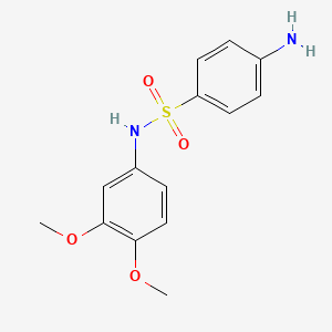 molecular formula C14H16N2O4S B3266845 4-氨基-N-(3,4-二甲氧基苯基)苯-1-磺酰胺 CAS No. 438003-24-8