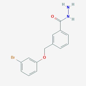 molecular formula C14H13BrN2O2 B3266863 3-[(3-Bromophenoxy)methyl]benzohydrazide CAS No. 438220-29-2