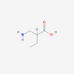 molecular formula C5H11NO2 B3266878 2-(Aminomethyl)butanoic acid CAS No. 4385-92-6