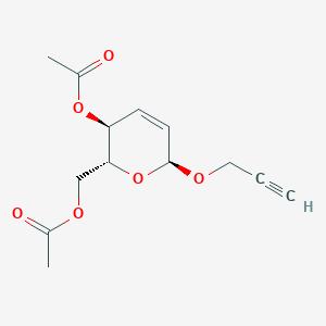 molecular formula C13H16O6 B326688 2-[(acetyloxy)methyl]-6-(2-propynyloxy)-3,6-dihydro-2H-pyran-3-yl acetate 