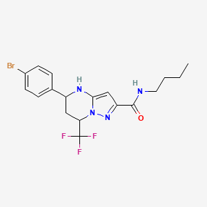 molecular formula C18H20BrF3N4O B3266880 5-(4-bromophenyl)-N-butyl-7-(trifluoromethyl)-4,5,6,7-tetrahydropyrazolo[1,5-a]pyrimidine-2-carboxamide CAS No. 438532-41-3