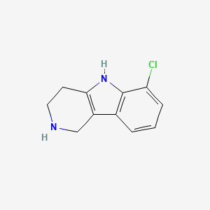 molecular formula C11H11ClN2 B3266907 6-氯-2,3,4,5-四氢-1H-吡啶并[4,3-b]吲哚 CAS No. 439215-13-1