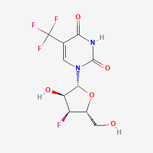 molecular formula C10H10F4N2O5 B3266919 3'-Deoxy-3'-fluoro-5-trifluoroMethyluridine CAS No. 439579-21-2