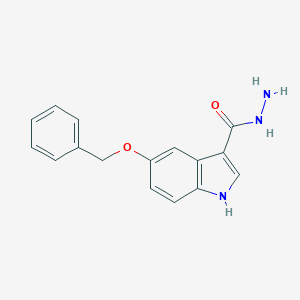molecular formula C16H15N3O2 B326693 5-(benzyloxy)-1H-indole-3-carbohydrazide 