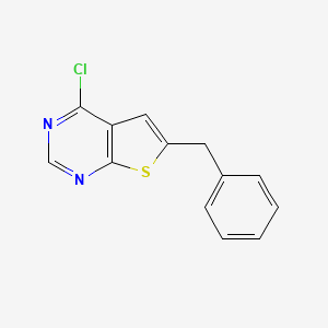 molecular formula C13H9ClN2S B3266942 6-Benzyl-4-chlorothieno[2,3-d]pyrimidine CAS No. 439692-63-4