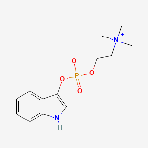 molecular formula C13H19N2O4P B3266947 1H-Indol-3-yl (2-(trimethylammonio)ethyl) phosphate CAS No. 439809-44-6