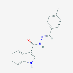 molecular formula C17H15N3O B326697 N'-(4-methylbenzylidene)-1H-indole-3-carbohydrazide 