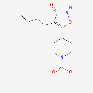 molecular formula C14H22N2O4 B3266971 Methyl 4-(4-butyl-3-hydroxyisoxazol-5-yl)piperidine-1-carboxylate CAS No. 439944-61-3