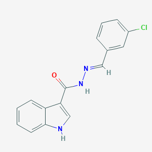 molecular formula C16H12ClN3O B326698 N'-(3-chlorobenzylidene)-1H-indole-3-carbohydrazide 