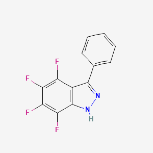 molecular formula C13H6F4N2 B3266987 4,5,6,7-tetrafluoro-3-phenyl-1H-indazole CAS No. 440096-20-8