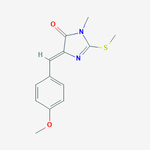 molecular formula C13H14N2O2S B326701 5-(4-methoxybenzylidene)-3-methyl-2-(methylsulfanyl)-3,5-dihydro-4H-imidazol-4-one 