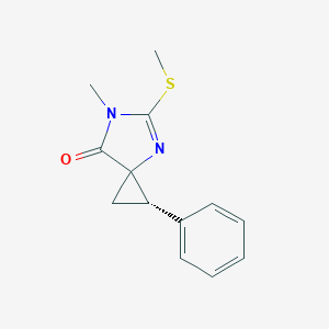 molecular formula C13H14N2OS B326702 6-Methyl-5-(methylsulfanyl)-1-phenyl-4,6-diazaspiro[2.4]hept-4-en-7-one 