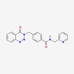 molecular formula C21H17N5O2 B3267023 4-[(4-oxo-1,2,3-benzotriazin-3(4H)-yl)methyl]-N-(pyridin-2-ylmethyl)benzamide CAS No. 440330-47-2