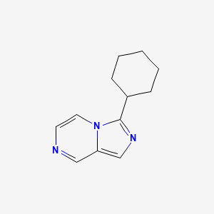 molecular formula C12H15N3 B3267037 3-Cyclohexylimidazo[1,5-a]pyrazine CAS No. 441064-91-1
