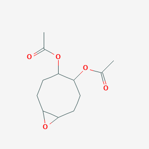 molecular formula C12H18O5 B326704 5-(Acetyloxy)-9-oxabicyclo[6.1.0]non-4-yl acetate 
