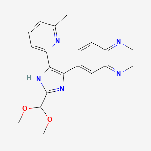 6-(2-(dimethoxymethyl)-5-(6-methylpyridin-2-yl)-1H-imidazol-4-yl)quinoxaline