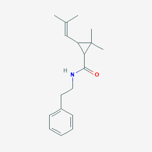 2,2-dimethyl-3-(2-methyl-1-propenyl)-N-(2-phenylethyl)cyclopropanecarboxamide