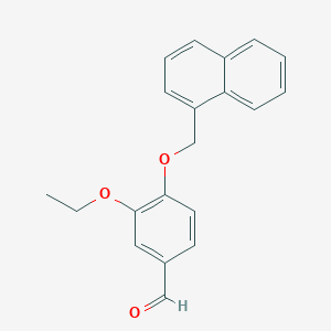 molecular formula C20H18O3 B3267096 3-Ethoxy-4-(naphthalen-1-ylmethoxy)benzaldehyde CAS No. 443289-89-2