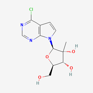 molecular formula C12H14ClN3O4 B3267114 4-Chloro-7-(2-c-methyl-beta-d-ribofuranosyl)-7h-pyrrolo[2,3-d]pyrimidine CAS No. 443642-33-9