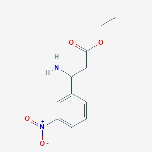 molecular formula C11H14N2O4 B3267125 Ethyl 3-amino-3-(3-nitrophenyl)propanoate CAS No. 443863-14-7