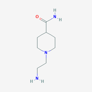 molecular formula C8H17N3O B3267128 1-(2-Aminoethyl)piperidine-4-carboxamide CAS No. 443897-95-8