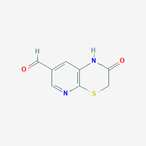 molecular formula C8H6N2O2S B3267133 2-Oxo-2,3-dihydro-1h-pyrido[2,3-b][1,4]thiazine-7-carbaldehyde CAS No. 443955-74-6