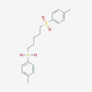 molecular formula C19H24O4S2 B326715 1-Methyl-4-({5-[(4-methylphenyl)sulfonyl]pentyl}sulfonyl)benzene 