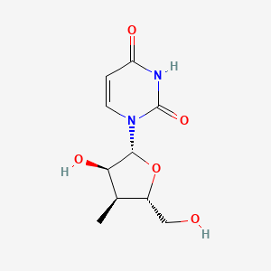 molecular formula C10H14N2O5 B3267151 1-[(2R,3R,4S,5S)-3-hydroxy-5-(hydroxymethyl)-4-methyloxolan-2-yl]pyrimidine-2,4-dione CAS No. 444020-64-8