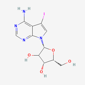 molecular formula C11H13IN4O4 B3267153 4-Amino-5-iodo-7-(beta-D-ribofuranosyl)pyrrolo[2,3-d]pyrimidine CAS No. 444020-71-7