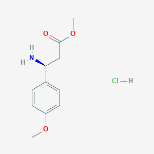 molecular formula C11H16ClNO3 B3267158 (S)-Methyl 3-Amino-3-(4-methoxyphenyl)-propanoate Hydrochloride CAS No. 444119-40-8