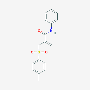 molecular formula C17H17NO3S B326716 2-{[(4-methylphenyl)sulfonyl]methyl}-N-phenylacrylamide 