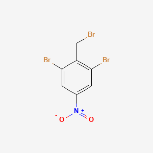 molecular formula C7H4Br3NO2 B3267188 1,3-Dibromo-2-(bromomethyl)-5-nitrobenzene CAS No. 444664-09-9