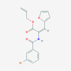 molecular formula C17H14BrNO4 B326723 Allyl 2-[(3-bromobenzoyl)amino]-3-(2-furyl)acrylate 